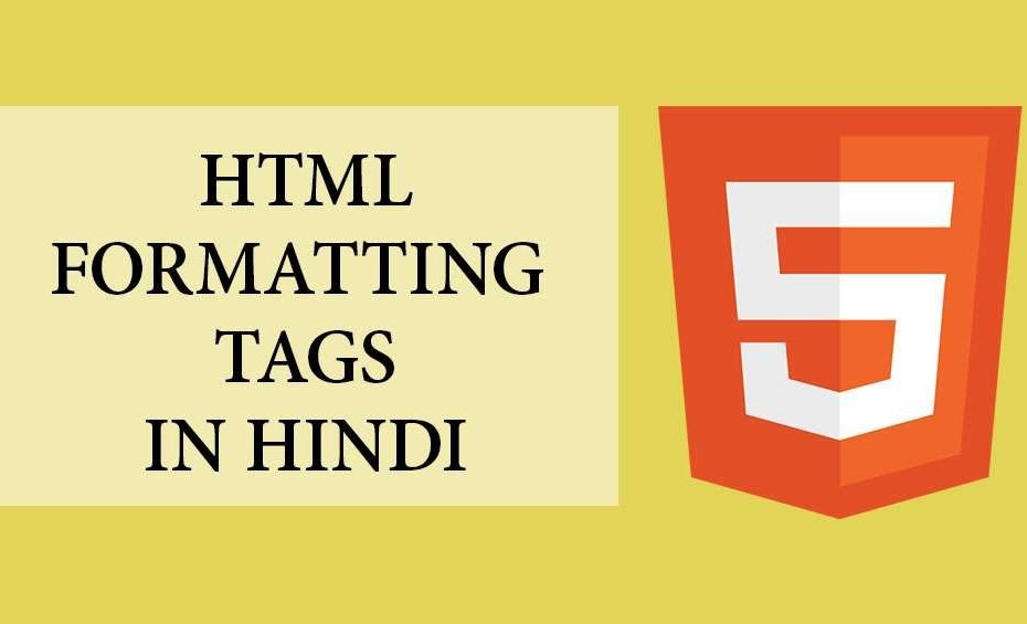 Formatting tags in HTML